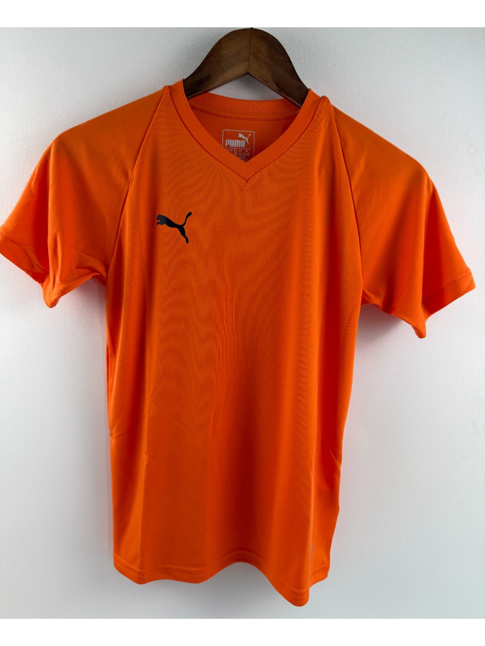 Puma Youth Unisex Liga Jersey Core Jr Short Sleeve Athletic Shirt Orange L NWT